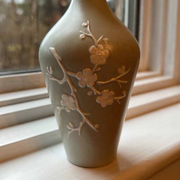 Vintage Spode Cherry Blossom Design Vase Copeland England greenPorcelain - Picture 4 of 8